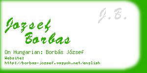 jozsef borbas business card