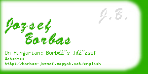 jozsef borbas business card